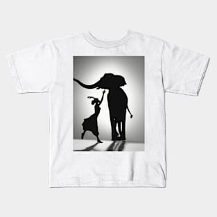 Elephant Shadow Silhouette Anime Style Collection No. 126 Kids T-Shirt